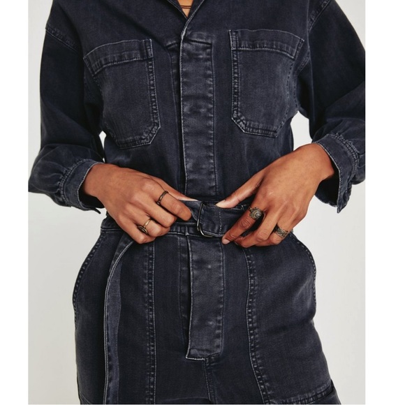 Adriano Goldschmied Ryleigh Black Jumpsuit Size Medium - Picture 4 of 10